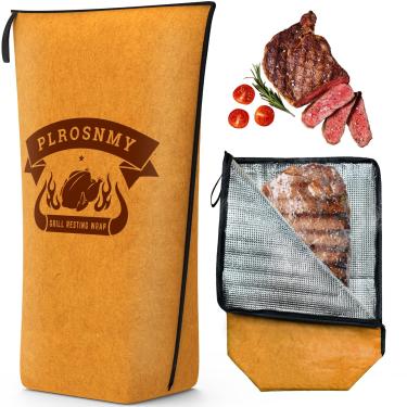 Imagem de plrosnmy Manta Para Churrasco Descansar Carne, Defumador De 21" Peito Bovino, Peru, Bolsa Térmica Boca Larga Defumar, Grelhar, Camping