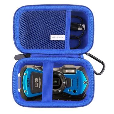 Imagem de JINMEI Estojo Rígido De Transporte Em Eva Compatível Com Pentax Wg-8/Wg-90/Ricoh Wg-7/Wg-6/Wg-80/Wg-70, Caixa Armazenamento Para Câmera Digital À Prova D'Água (Azul)