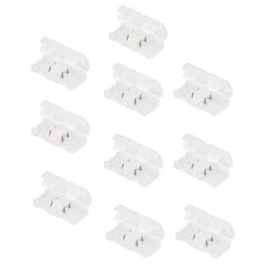 Imagem de Conector Emenda Fita de LED Kit 10 unidades Decoraçao Casa Loja Iluminaçao Residencial Comercial Ambiente Interno Externo