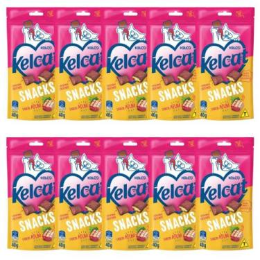Imagem de Kit 10 Petiscos Kelcat Para Gatos Snack Atum 40g - Kelco