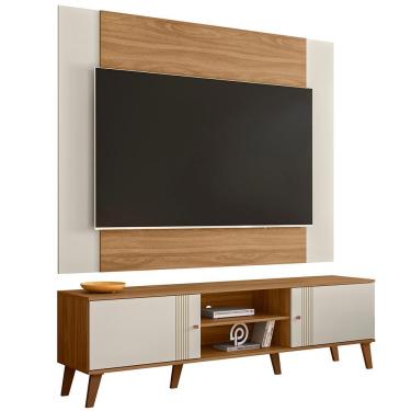 Imagem de Rack Com Painel Extensivel Para Tv 70 Polegadas Plla Nature Off White