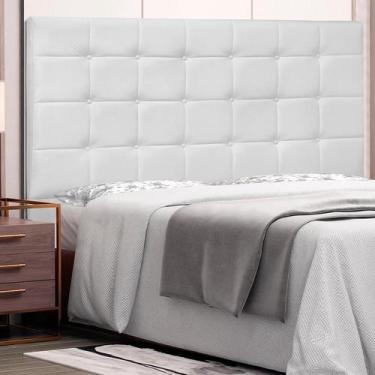 Imagem de Cabeceira Queen Verona Poliuretano Branca - Spezzia Decor