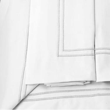 Imagem de Jogo de lençol  festone percal 400 fios - ADRIANADECOR, QUEEM