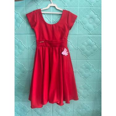 Imagem de Vestido feminino idade 10 anos cor vermelho -Tamanho P - Q bonita 
