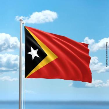 Imagem de Bandeira do Timor Leste 80cmx140cm Tecido Oxford 100% Poliéster - Pres