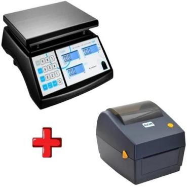 Imagem de Balança Digital Dp30kg + Impressora Térmica L42 DT Elgin, 110/220, Pre