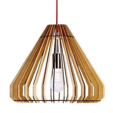Imagem de Luminária Teto Tipo Pendente Egipcia Mdf - Completa Mdf Cru
