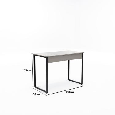 Imagem de Mesa Home Office - Metalon Preto Moca