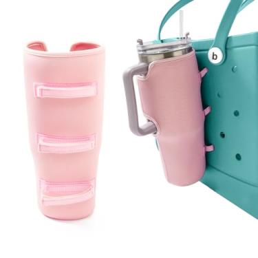 Imagem de Bogg Suporte de copo para Stanley, suporte de copo de bebida para bolsa Bogg 1,134 g, acessório de suporte de garrafa de água compatível com todas as bolsas Bogg Bag/Simply Southern Beach (rosa)
