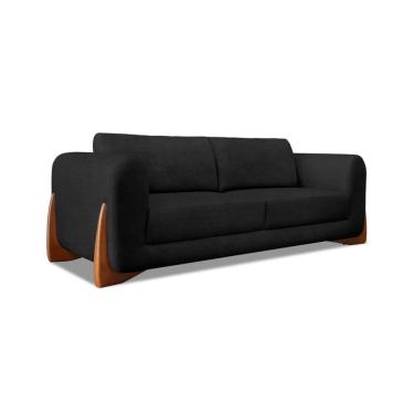 Imagem de Sofá 3 Lugares Yves Bouclé Preto 220 cm