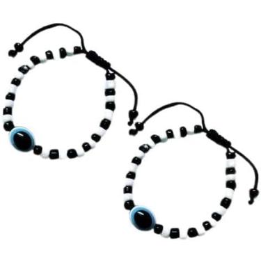 Imagem de Lindo bebê olho turco Najariya preto e branco Najariya bebê com símbolo de olho turco (1 par)