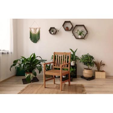 Imagem de Poltrona Decorativa para Jardim Varanda Área Externa Recanto Meu Móvel de Madeira - Jatobá