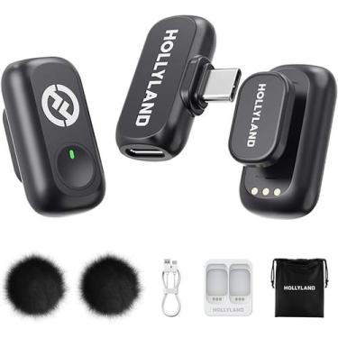 Imagem de Microfone de Lapela sem fio Wireless Hollyland Lark A1 Mini Duo USB-C