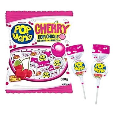 Imagem de Pirulito Pop Mania Cherry 500g Riclan