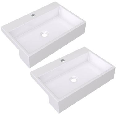 Imagem de Kit 02 Cubas Banheiro Lavabo Xrt55 C01 Branco