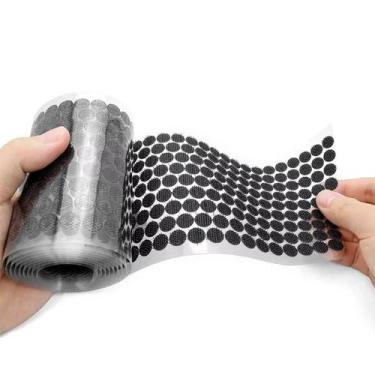 Imagem de 200 Pares Fecho De Contato Casado tiras autocolantes 15mm Adesivo Cor 