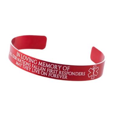 Imagem de Til Valhalla Project Pulseira Memorial First Responder, 6 Inch, Metal, Sem Pedra Preciosa