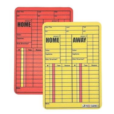 Imagem de Cartas de árbitro regraváveis para futebol, vermelho e amarelo da WRITEonCARDS