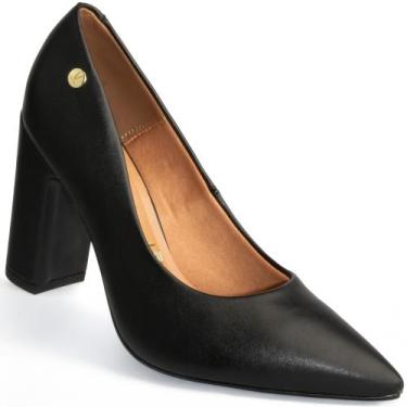 Imagem de Sapato Scarpin Vizzano Salto Alto Bloco Confortável 1285, Preto, 35