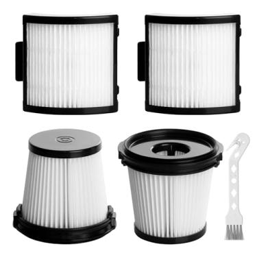 Imagem de Pacote com 4 filtros IW3511 IW1111 HEPA de substituição para Shark IW3511 DetectPro Aspirador de pó leve sem fio. Para Shark Detect Pro Auto-Empty System PowerFins Brushroll portátil portátil 2 em 1