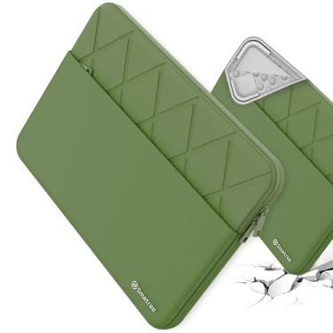 Imagem de Smatree Capa para laptop para notebook HP Dragonfly G4 de 13,5 polegadas, para notebook HP Elite Dragonfly de 13,5 polegadas Chromebook/EliteDragonfly G3, capa com bolso, zíper YKK, verde (E411G)