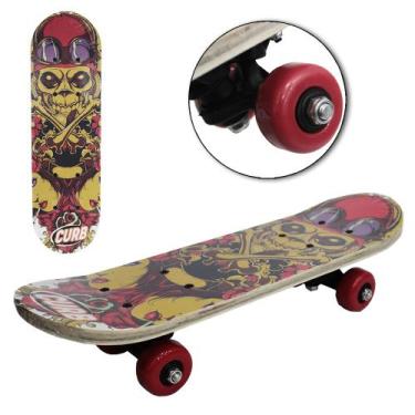 Imagem de Skate Com Shape De Madeira Truck De Nylon E Roda De PVC 43x12,5cm - DA