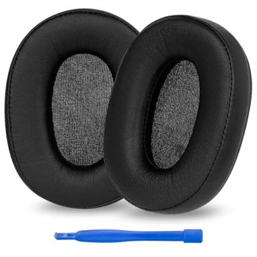 Imagem de Linkidea Almofadas auriculares de substituição para fones de ouvido Audio Technica ATH-M50X, ATH-M50XBT, ATH-M60X, ATH-M50xBT2, ATH-M50, ATH-M40X, ATH-M30, ATH-M20, AR5BT (couro proteico/preto)