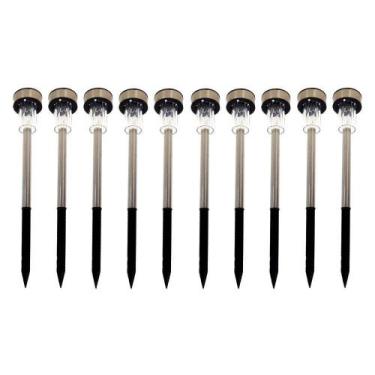 Imagem de Kit 10 Luminárias Solar Poste De Jardim Luz Led Economica - Western