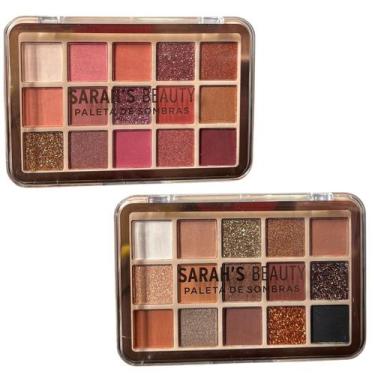 Imagem de Paleta De Sombras Maquiagem Sarah's Beauty 15 Cores S6490 - SarahS Bea