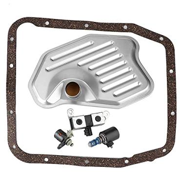 Imagem de Luocute 4R70W Solenóide de Transmissão Conjunto de Serviços Substituições de Turno, Kit de Filtro Solenóide de Transmissão Automática EPC TCC Lock -up Shift, Fácil Instalação