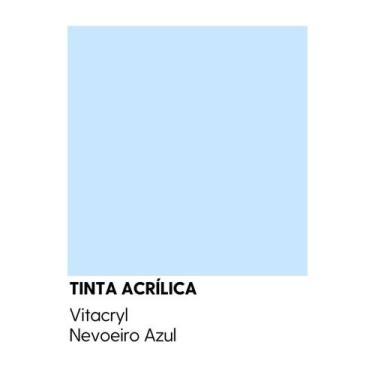 Imagem de Tinta Emborrachada Acetinada Azuis - Vitacryl, Nevoeiro Azul, 3,6 lts