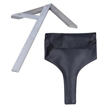 Imagem de Cffuvros Stainless Steel Center Finder Régua, Alta Precisão Ângulo Medida Centralização Ferramenta para Carpintaria, Hardware Processing, Ângulo Marcação Tool (250x160mm)