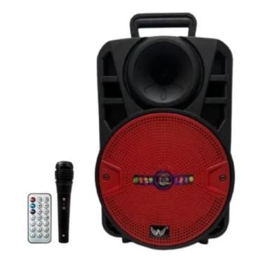 Imagem de Caixa de som portátil Amplificada 2000w bluetooth Rádio FM microfone k