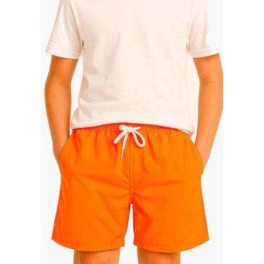 Imagem de Short Infantil Praia Tactel Laranja Bermuda a para Piscina e Verão-Masculino