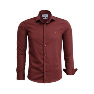 Imagem de Camisa Social Masculina Slim Acetinado Com Elastano Viscose de Bambu 1