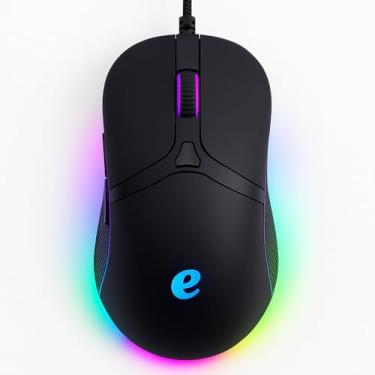 Imagem de Mouse Gamer Óptico RGB com Fio USB – Até 3200 DPI, Design Ergonômico, Sensor de Alta Precisão, Cabo Reforçado, Preto