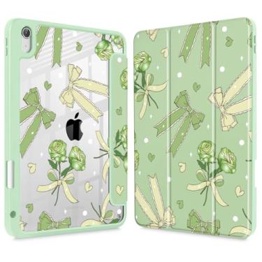 Imagem de Tuiklol Capa para iPad de 11 polegadas (chip A16) 2025 geração 11ª / iPad 11 polegadas 2022 10ª geração, porta-lápis embutido com capa à prova de choque, capa traseira transparente transparente