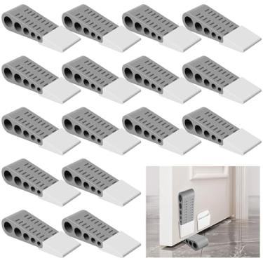 Imagem de MBAIYO Pacote com 16 batentes de porta de borracha para parte inferior das portas, cunha de batente de porta com suporte batente de porta de borracha resistente para manter portas abertas batentes