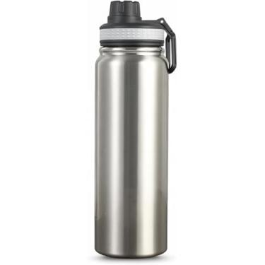 Imagem de Garrafa Térmica 800ml de Inox, Parede Dupla, Isolamento a Vácuo, Bico Antivazamento, Com Alça, Mantém Quente e Gelado (Inox) Grande Escola Academia Viagem Faculdade Trabalho