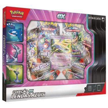 Imagem de Carta Pokemon Box Com 49 Cartas Lendas Azuis Xerneas EX Copag 100-10152