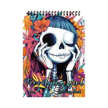 Imagem de Livro De Colorir Em Espiral Adulto 30 Folhas 11,2x8,3 Polegadas Papel 