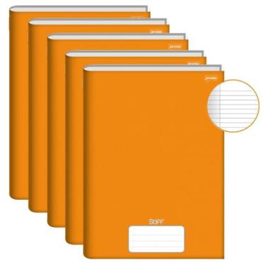 Imagem de Caderno Brochura Grande Capa Dura 96 Folhas Kit 5un Stiff Escolar Educ