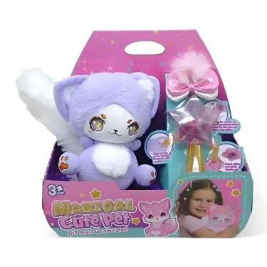Imagem de Pelúcia Lilás Com Varinha Mágica Infantil Toys Import - Shiny Toys