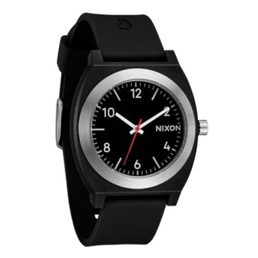 Imagem de NIXON Relógio de moda analógico unissex Time Teller OPP A1361-100 m resistente à água (mostrador do relógio de 40 mm, pulseira de poliuretano de 20 mm/borracha/silicone), Preto/preto, One Size, Time
