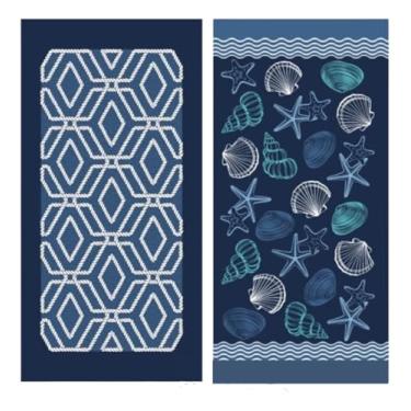 Imagem de 2 Toalhas De Praia Piscina Banho Aveludada Várias Estampas (Búzios)