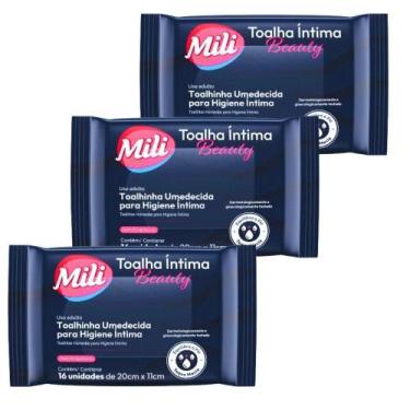 Imagem de Toalha íntima Beauty - Toalhinha Umedecida P- Higiene íntima - 3 Pacot