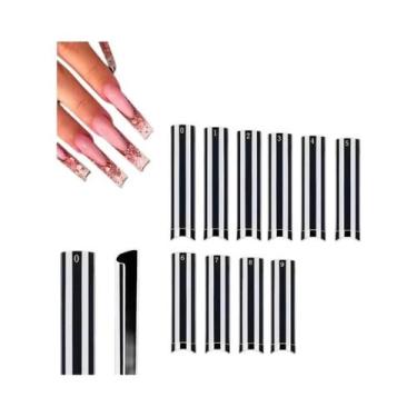 Imagem de Pontas De Unhas Quadradas XXL 502 Peças Sem Curva C Unhas Falsas Longa
