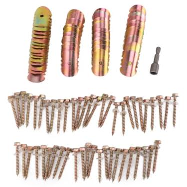 Imagem de 50 Conjuntos de Fixadores de Fio de Cerca, Pregos de Fio de Cerca Banhados a Zinco de Aço Carbono Com Chave de Soquete Hexagonal, Parafusos de Cerca de Arame à Prova de Ferrugem