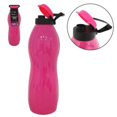 Imagem de Garrafa Squeeze Plastico Infinity Neon Tampa E Alca Rosa 2L - Mendes
