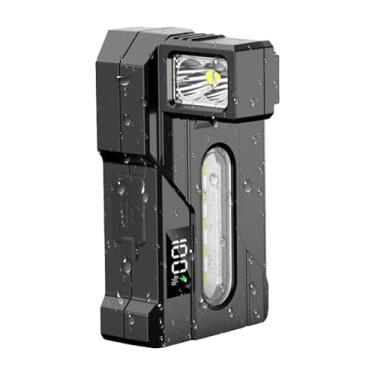 Imagem de Rrlihjgu Lanterna de Camping Portátil com Ecrã LCD Rotativo - Luminária LED Para Exterior,Lanterna À Prova D'água Portátil Para Eventos Campismo Tendas Segurança Reparos Domésticos Manutenção Veicular